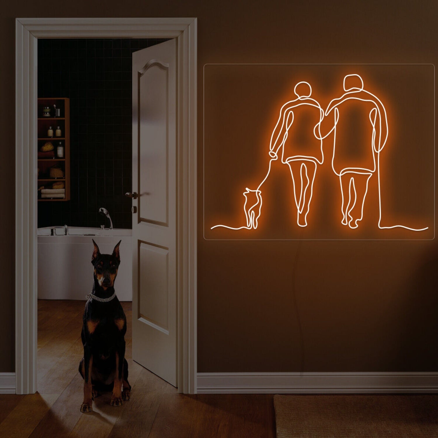 Couple Walk Together Neon Sign For Home Decor | Shineneon