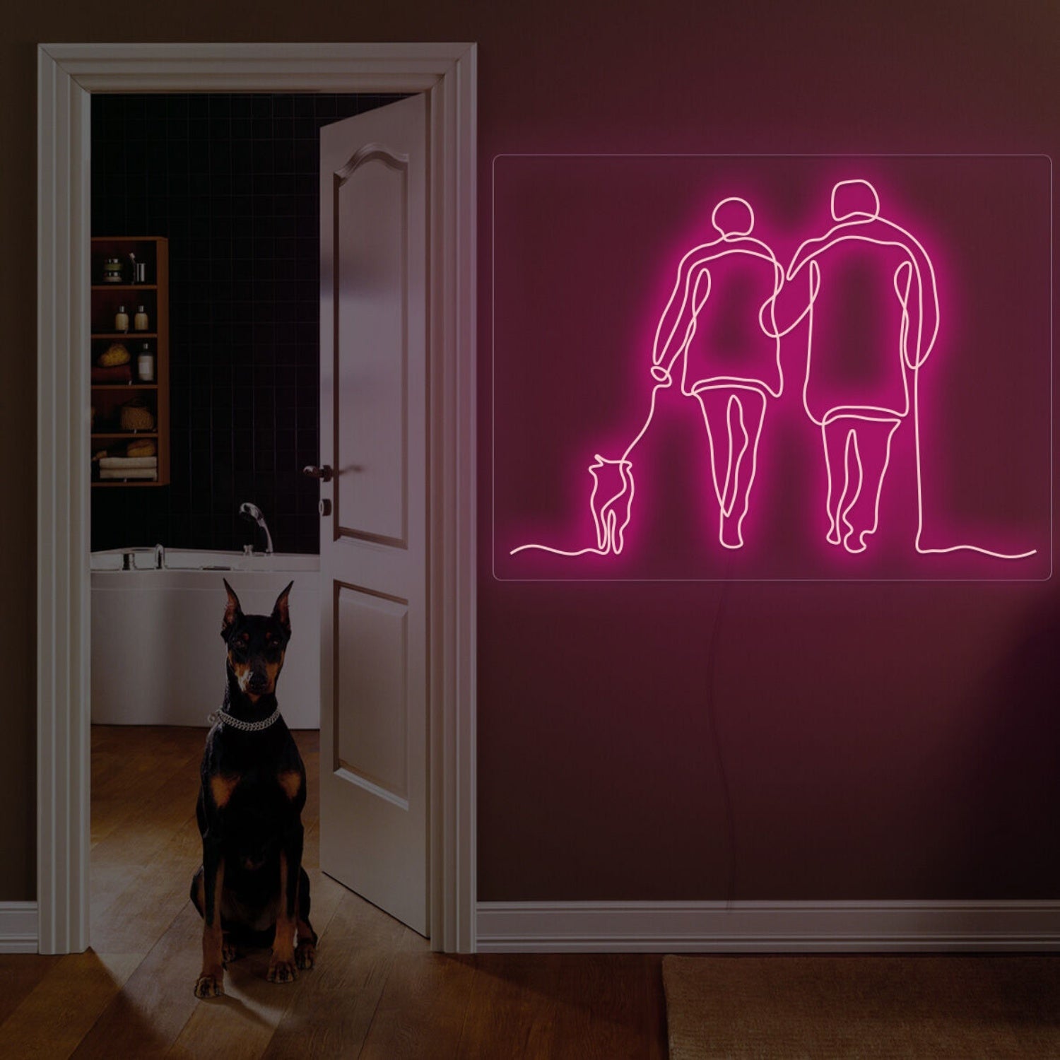 Couple Walk Together Neon Sign For Home Decor | Shineneon