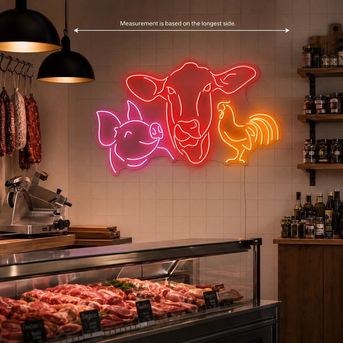 Cow Pig And Rooster LED Neon Sign - Shineneon