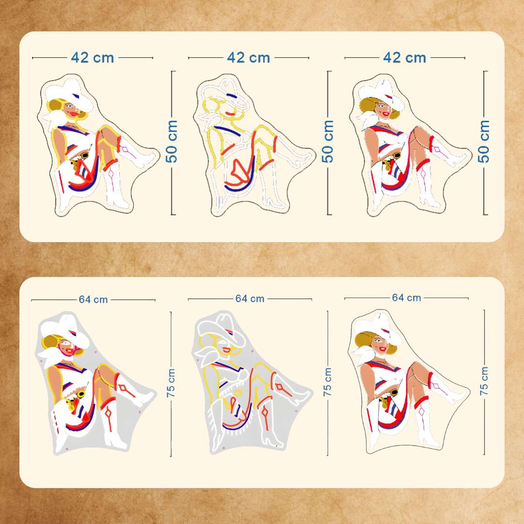 Cowboy and Cowgirl Led Neon Signs | Western Retro LED Wall Art for Bar & Lounge - Shineneon