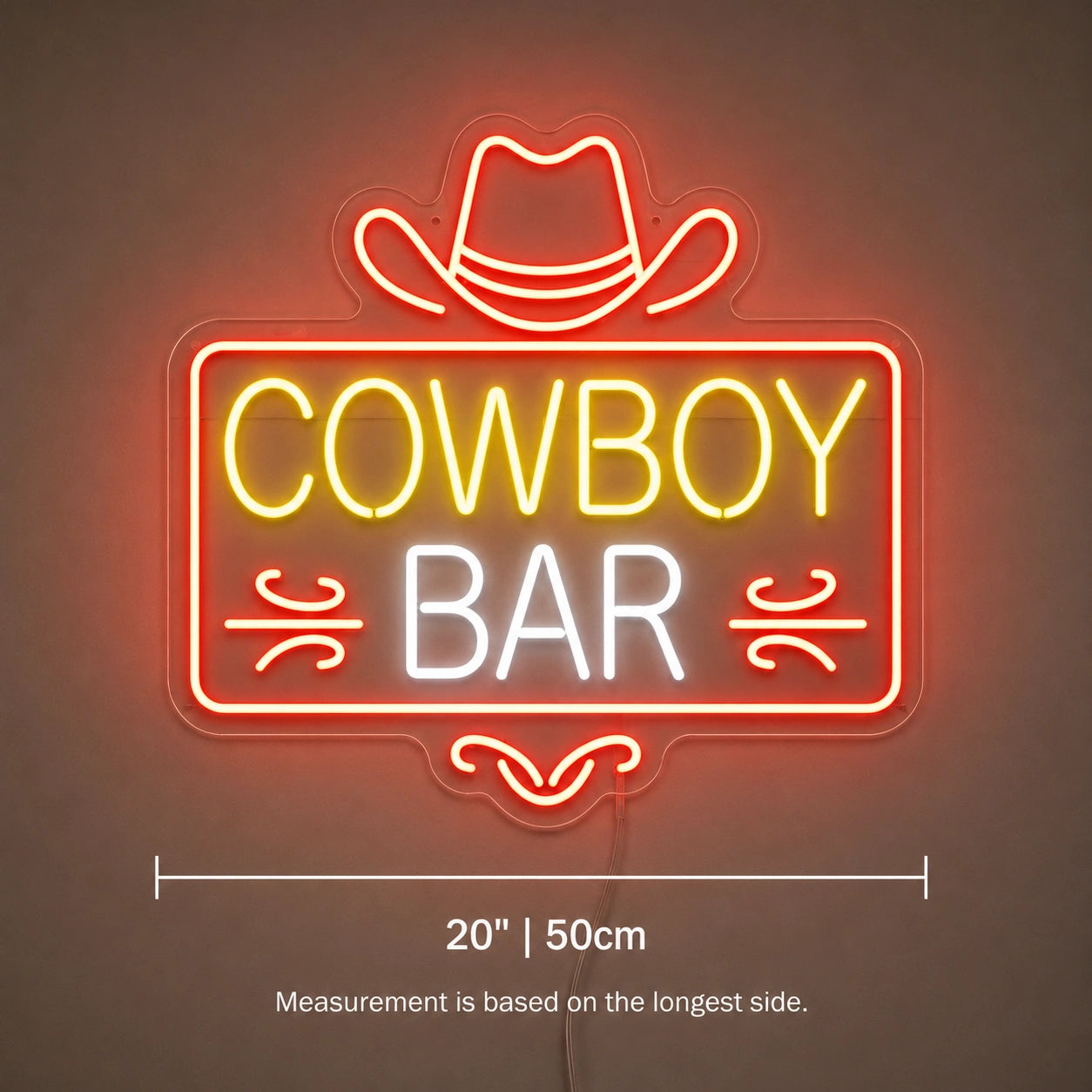 Cowboy Bar Neon Sign LED Neon Sign size image