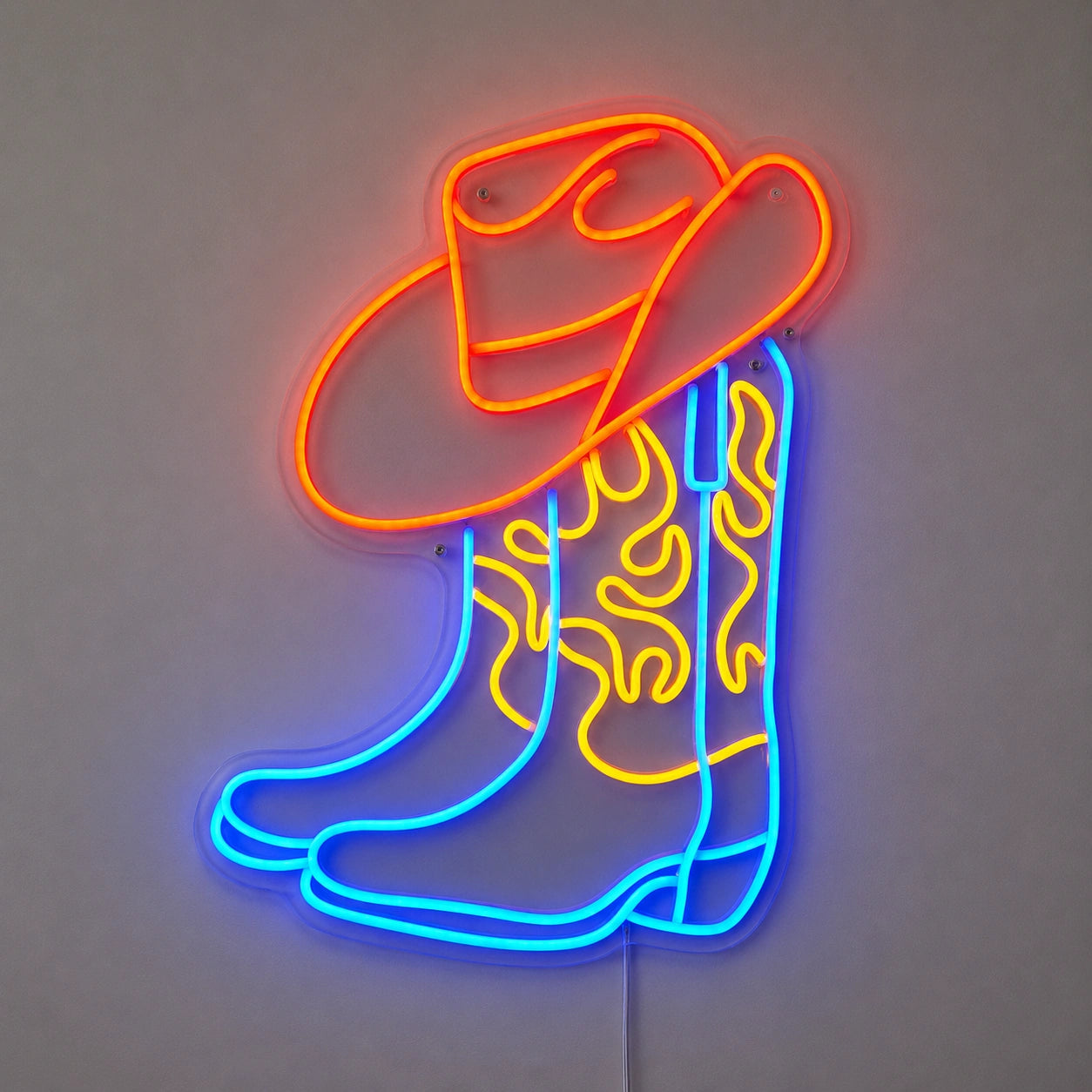 Cowboy Boot And Hat Neon Sign LED Neon Sign main product image