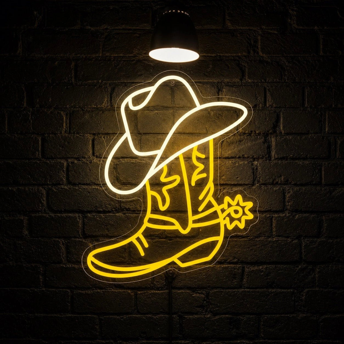 Cowboy Boot Hat And Spur LED Neon Sign - Shineneon