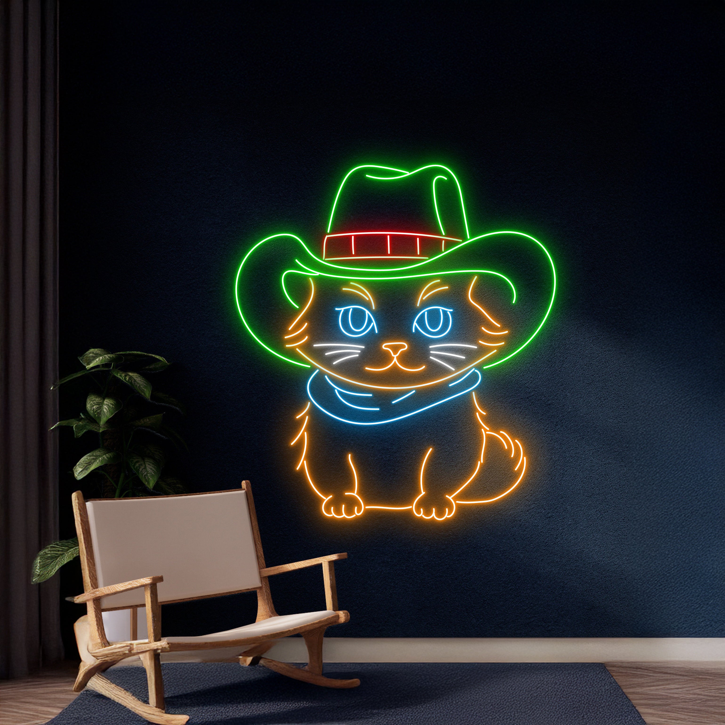 Cowboy Cat Neon Sign | Shineneon