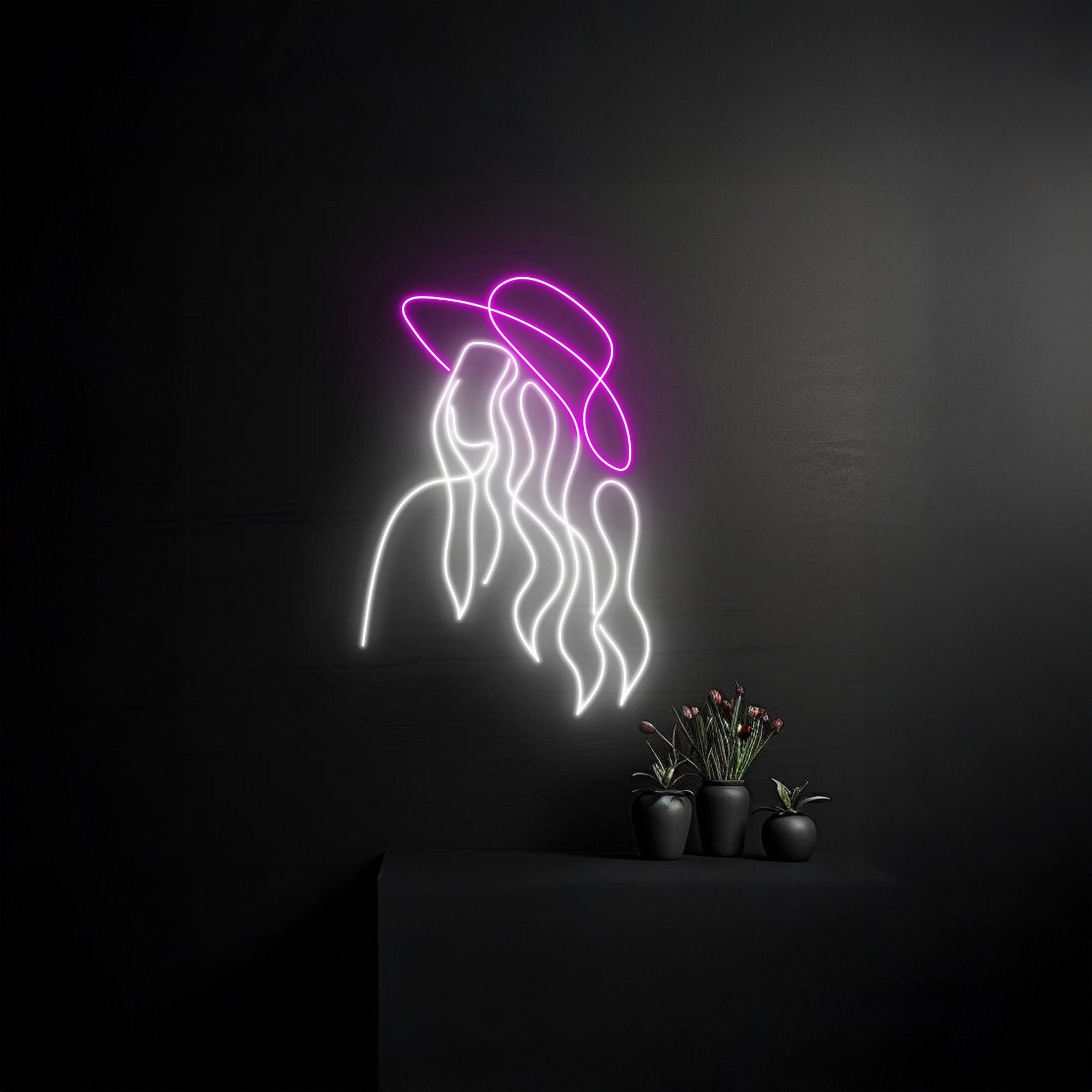 Cowboy Girl Neon Light Western Woman Room Wall Decor - Shineneon