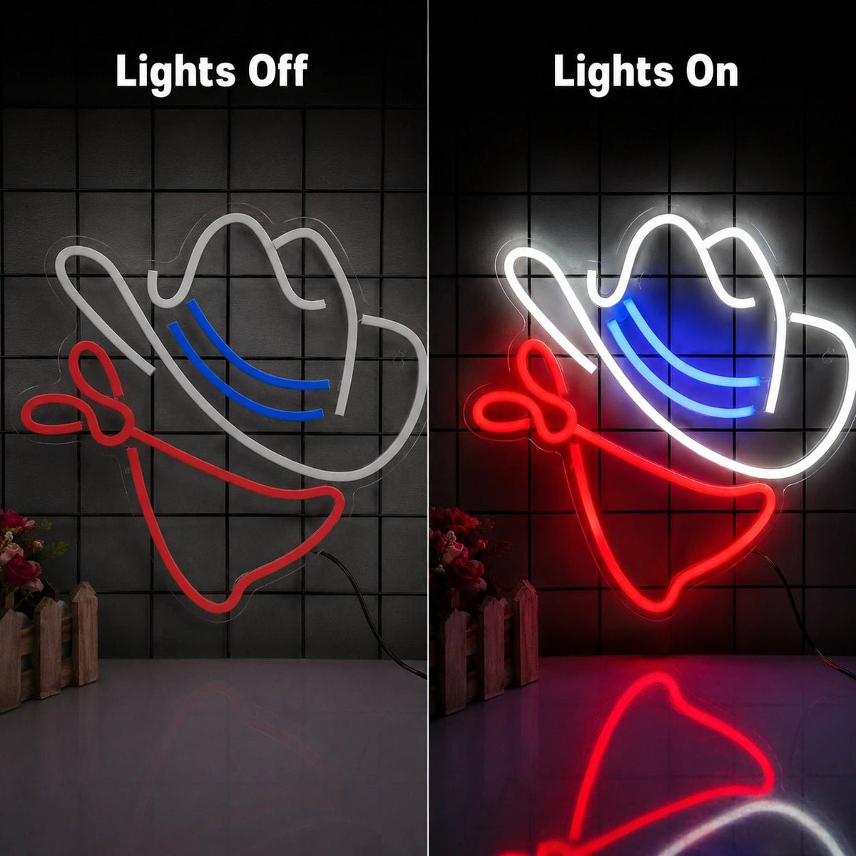 Cowboy Hat And Bandana LED Neon Sign - Shineneon