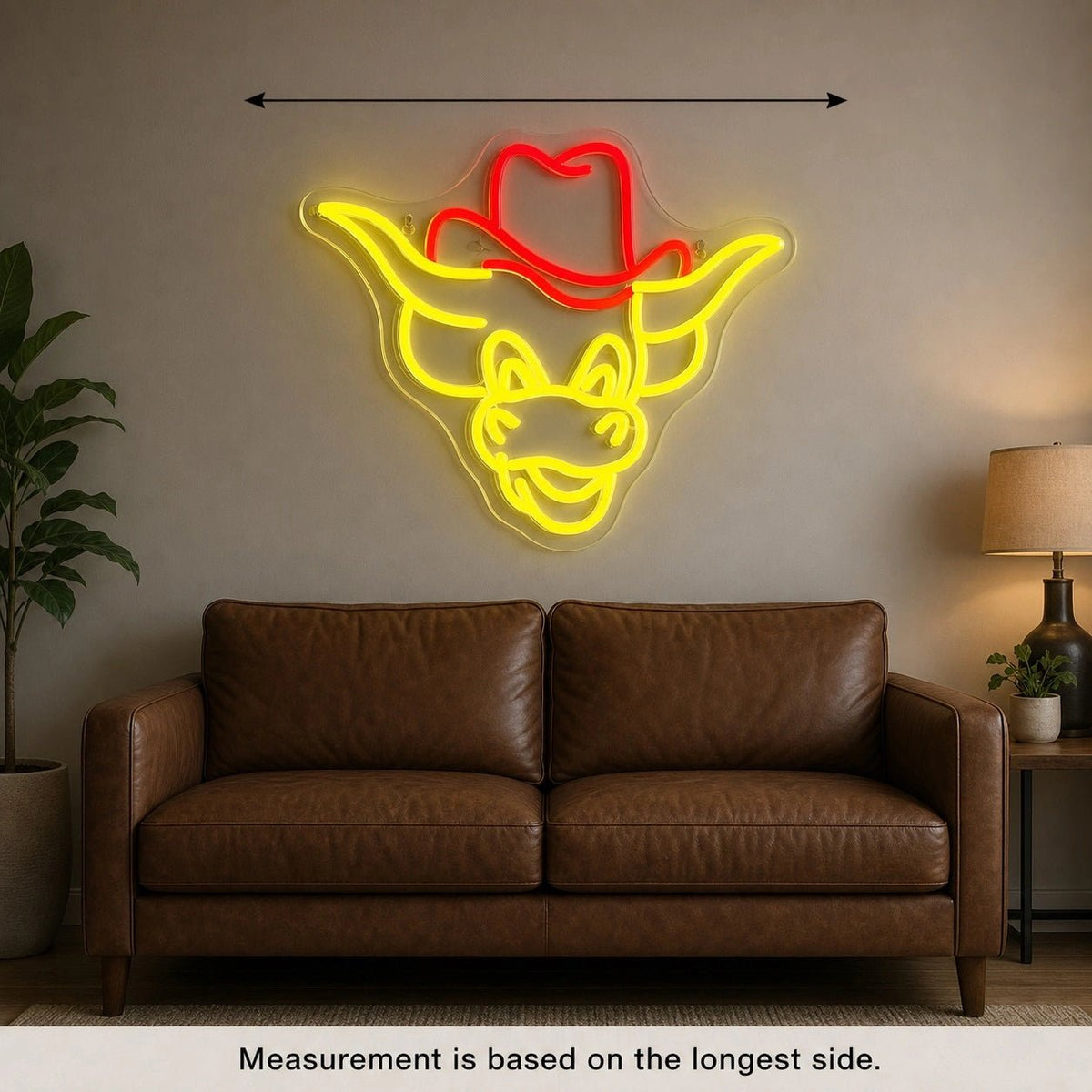 Cowboy Hat Bull Head LED Neon Sign - Shineneon