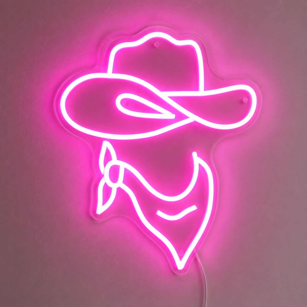 Cowboy Hat Face Neon Sign LED Neon Sign high-converting product image