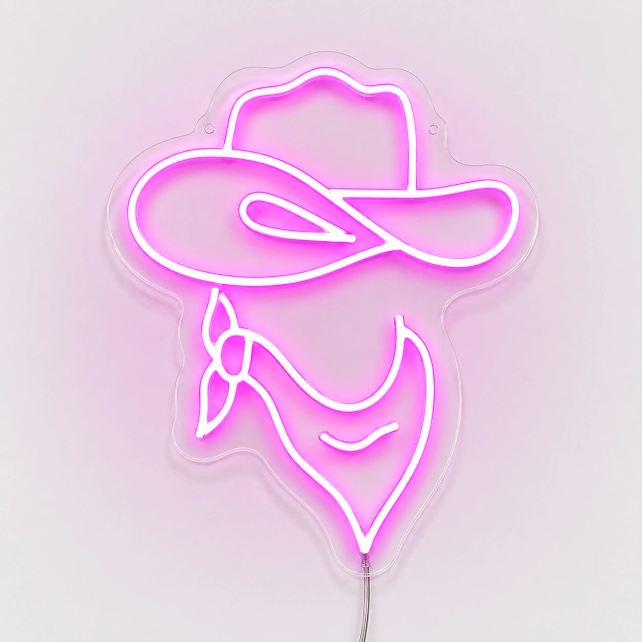 Cowboy Hat Face Neon Sign LED Neon Sign main product image