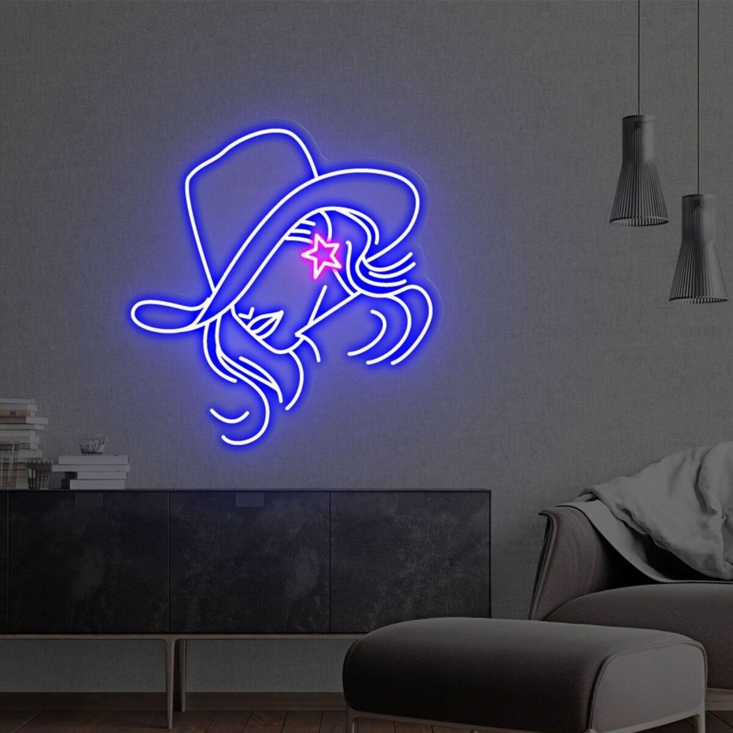 Cowboy Hat Led Neon Sign Game Room Bar - Shineneon