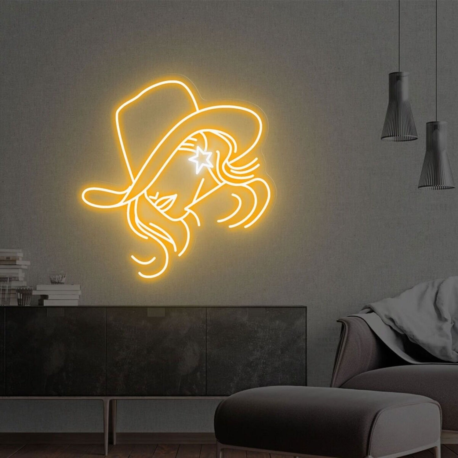 Cowboy Hat Led Neon Sign Game Room Bar - Shineneon