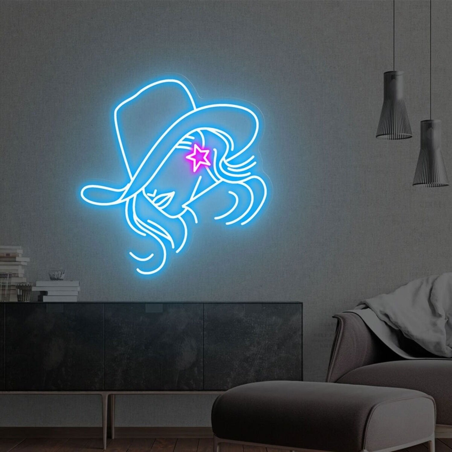 Cowboy Hat Led Neon Sign Game Room Bar - Shineneon