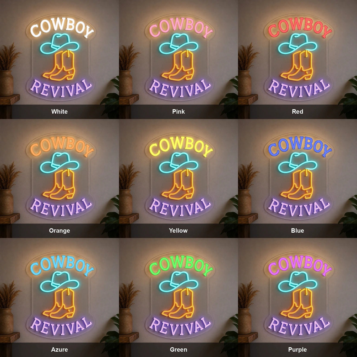 Cowboy Revival LED Neon Sign - Shineneon