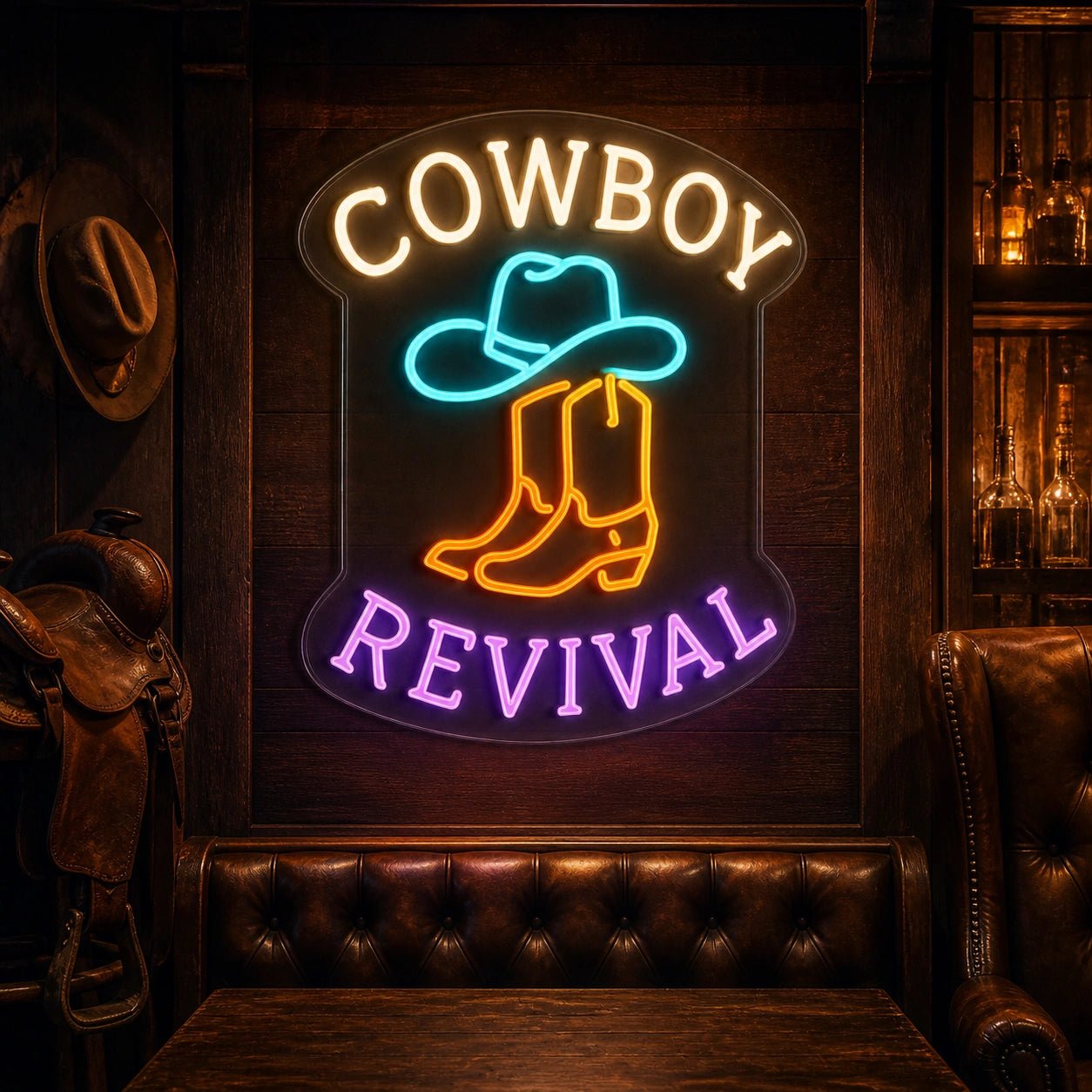 Cowboy Revival Vintage LED Neon Sign - Shineneon