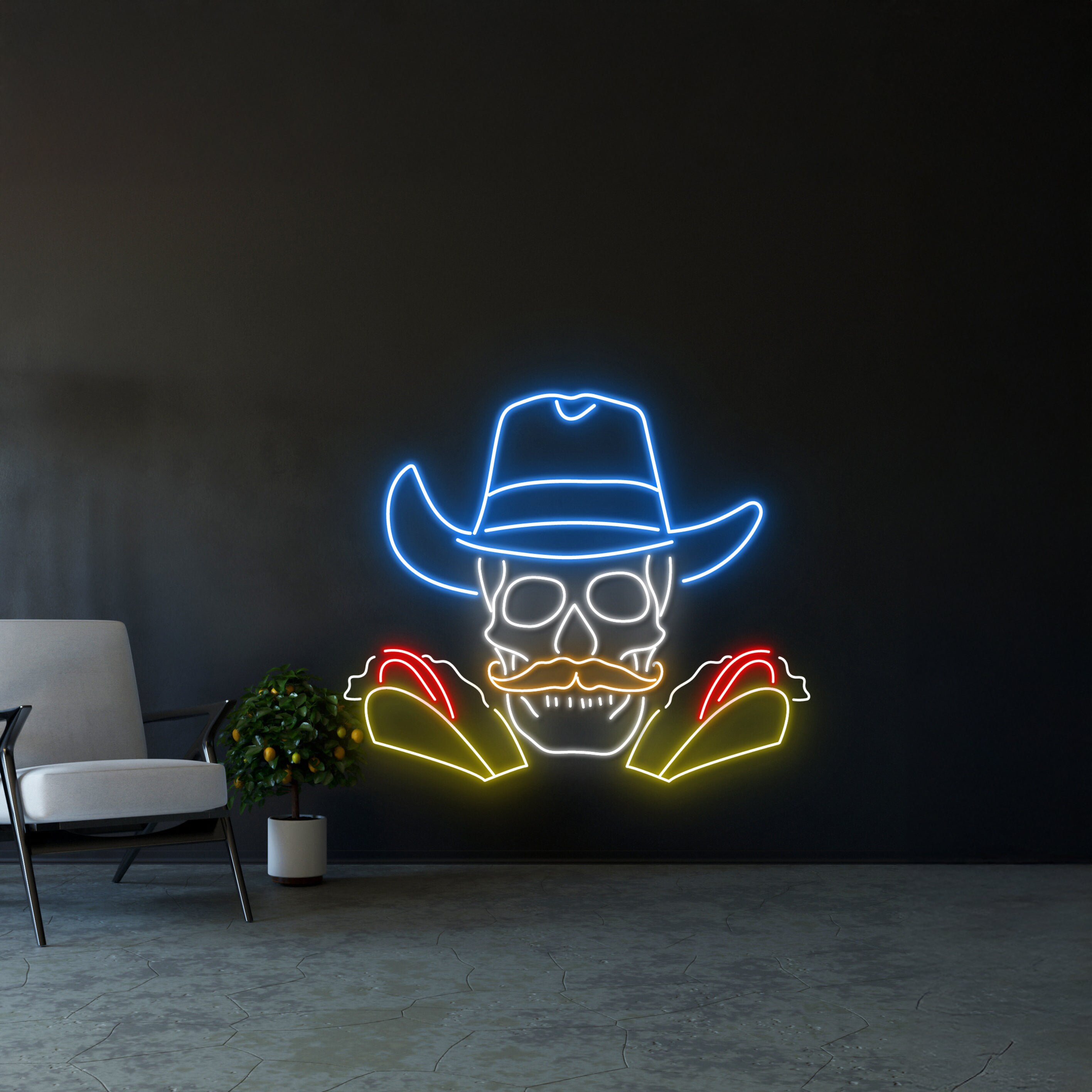 Cowboy Skull Taco Neon Sign | Shineneon