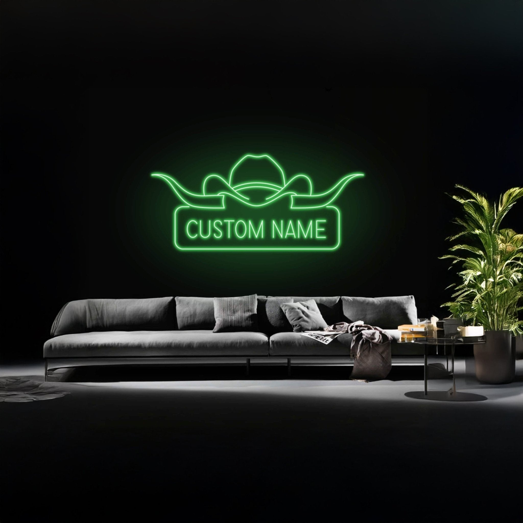 Cowboys Hat Neon Sign Bull Horn Neon Sign - Shineneon