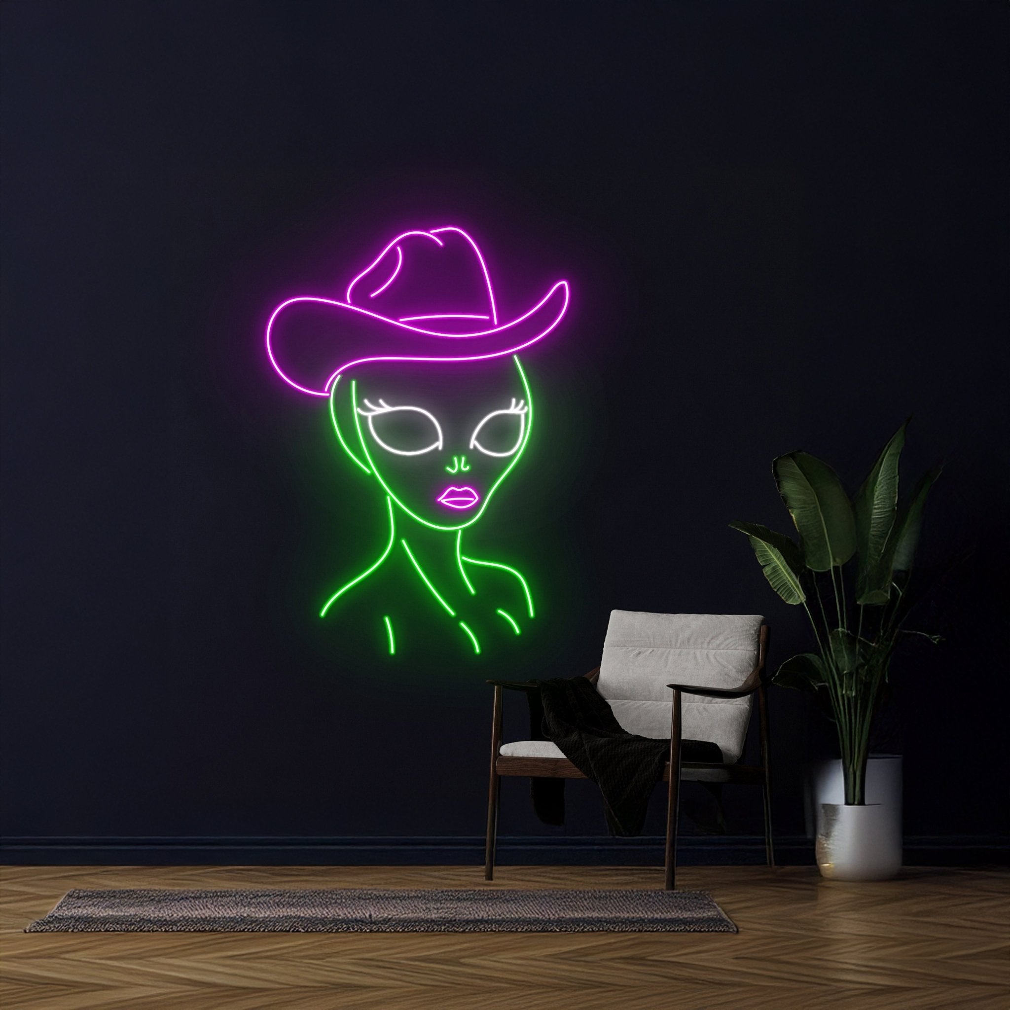 Cowgirl Alien Led Sign - Shineneon