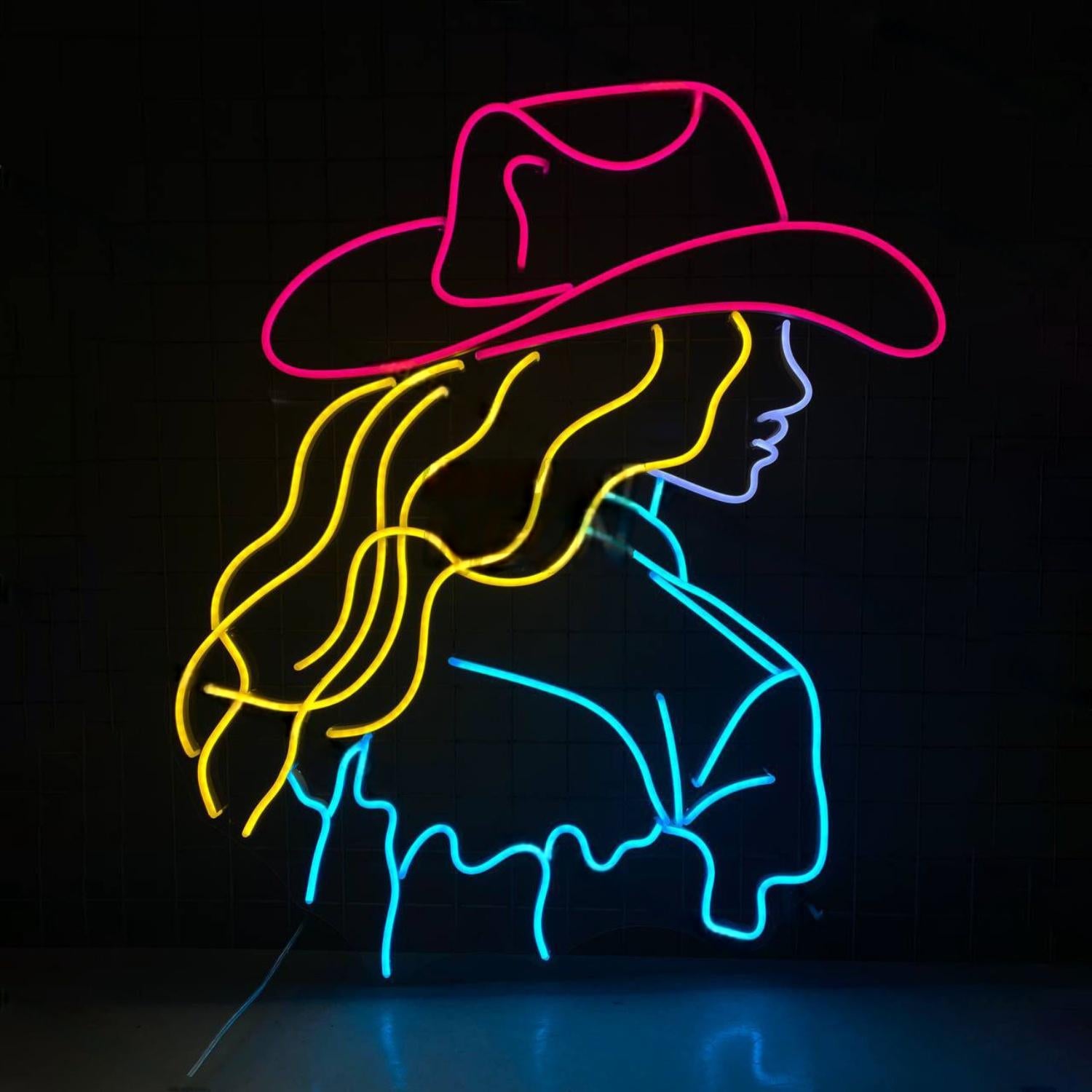 Cowgirl Portrait Led Neon Sign Led Decor | Shineneon