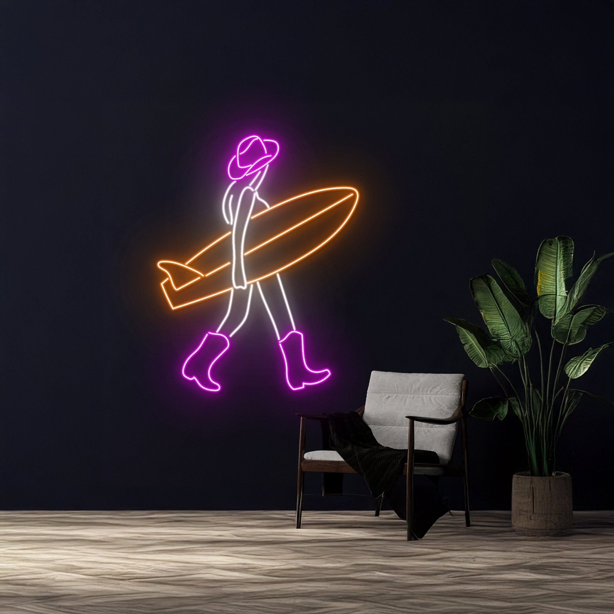 Cowgirl Surfing Neon Sign - Shineneon