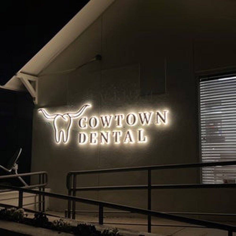 Cowtown Dental Logo 3D Backlit Channel Letters Led Light Sign - Shineneon