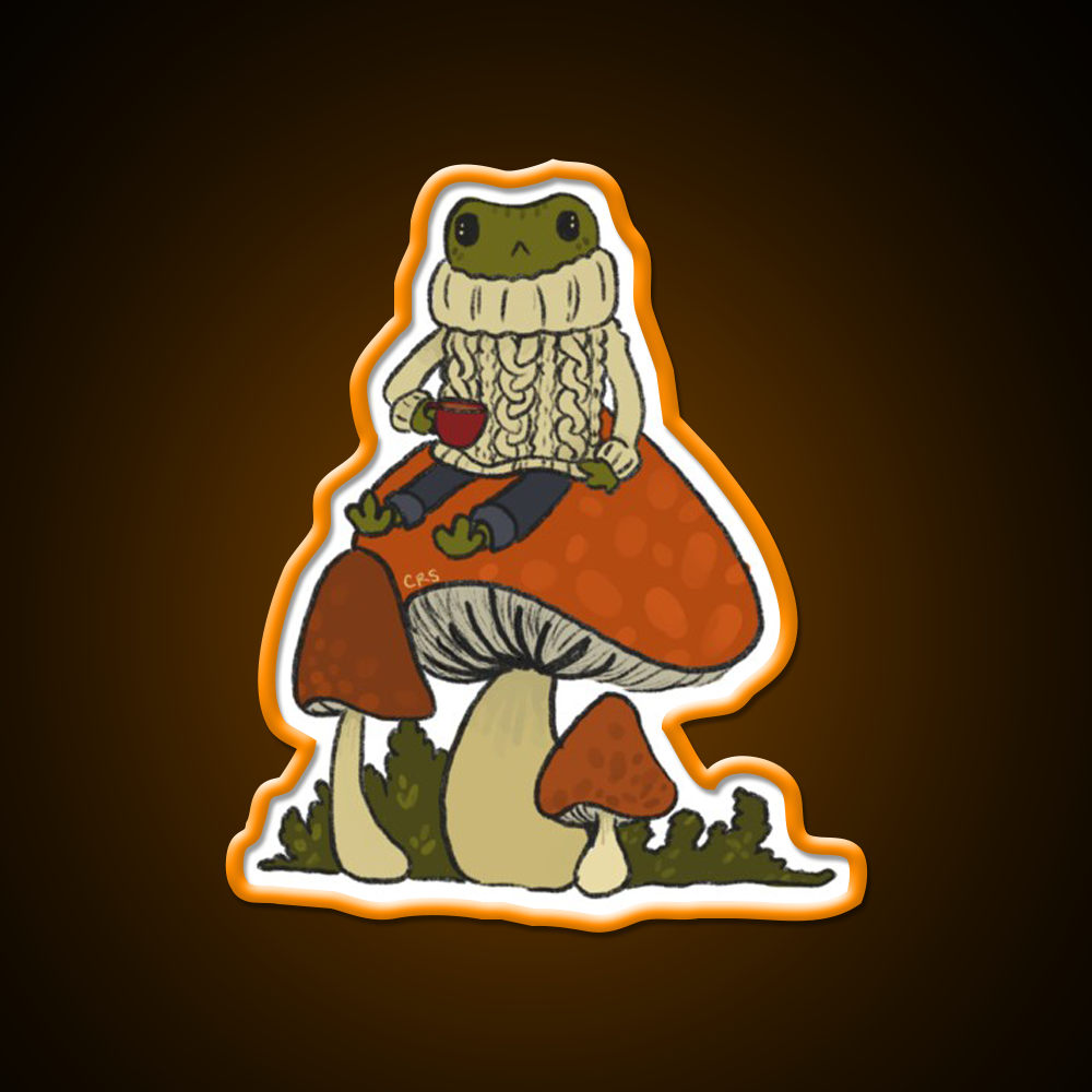 Cozy Frog Cafe Led Neon Sign Espresso Bar Art Rgb Color