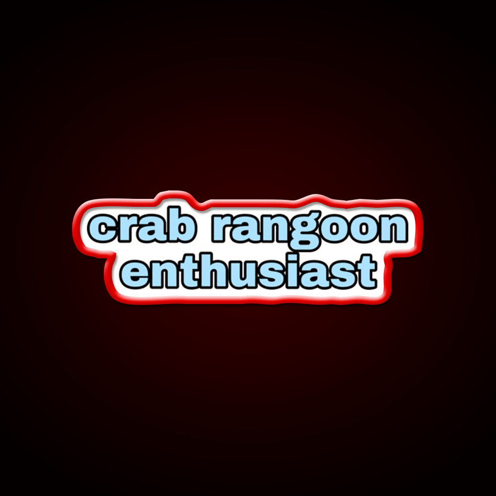 Crab Rangoon Enthusiast Snack Food Led Neon Sign Rgb Color - Shineneon