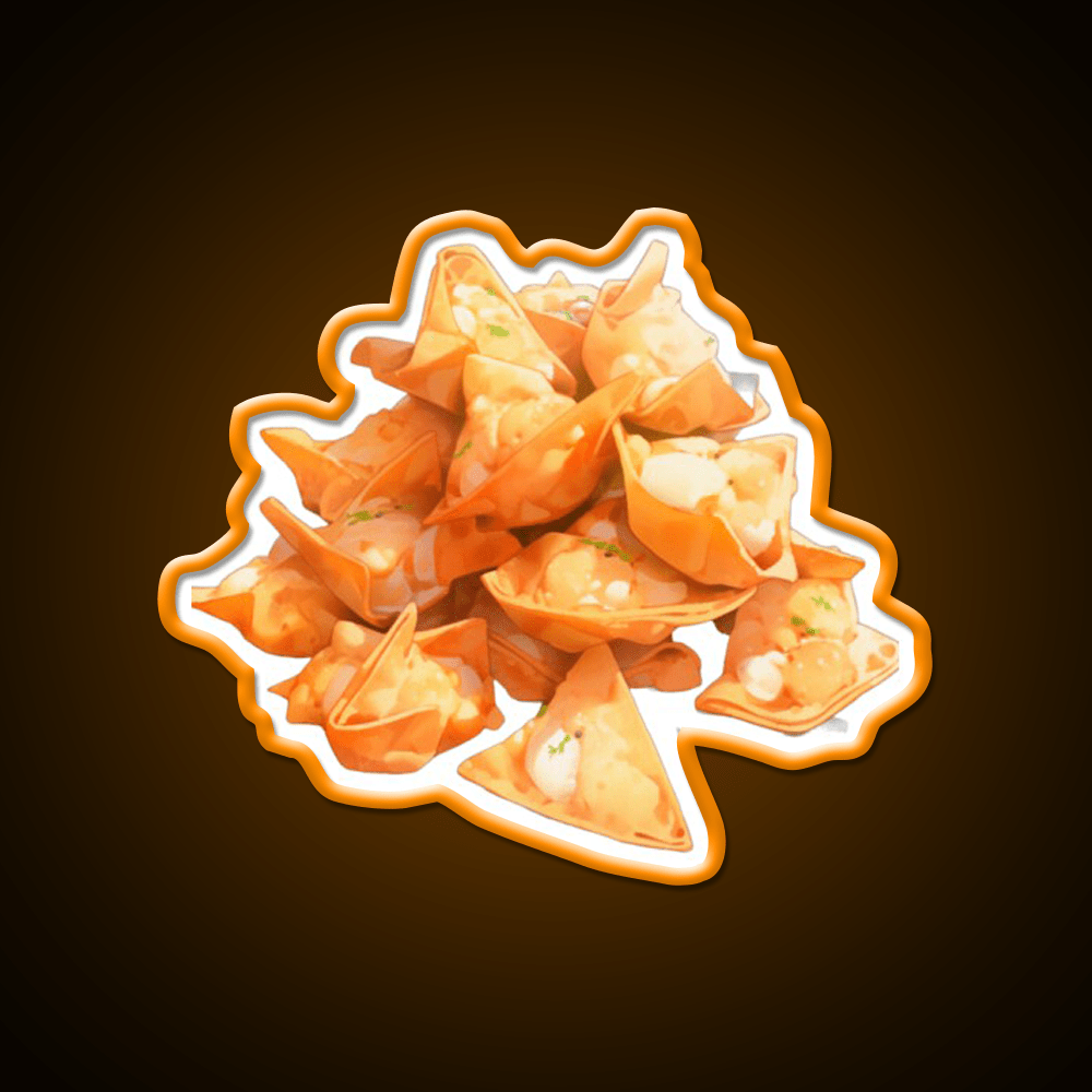 Crab Rangoon Led Neon Sign Chinese Food Rgb Color - Shineneon