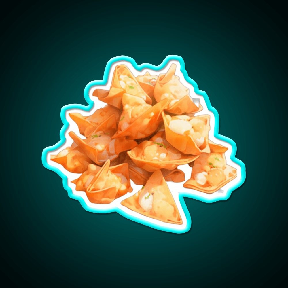 Crab Rangoon Led Neon Sign Chinese Food Rgb Color - Shineneon