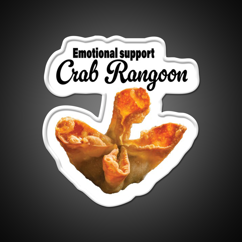 Crab Rangoon Led Neon Sign Chinese Food Wall Art Rgb Color