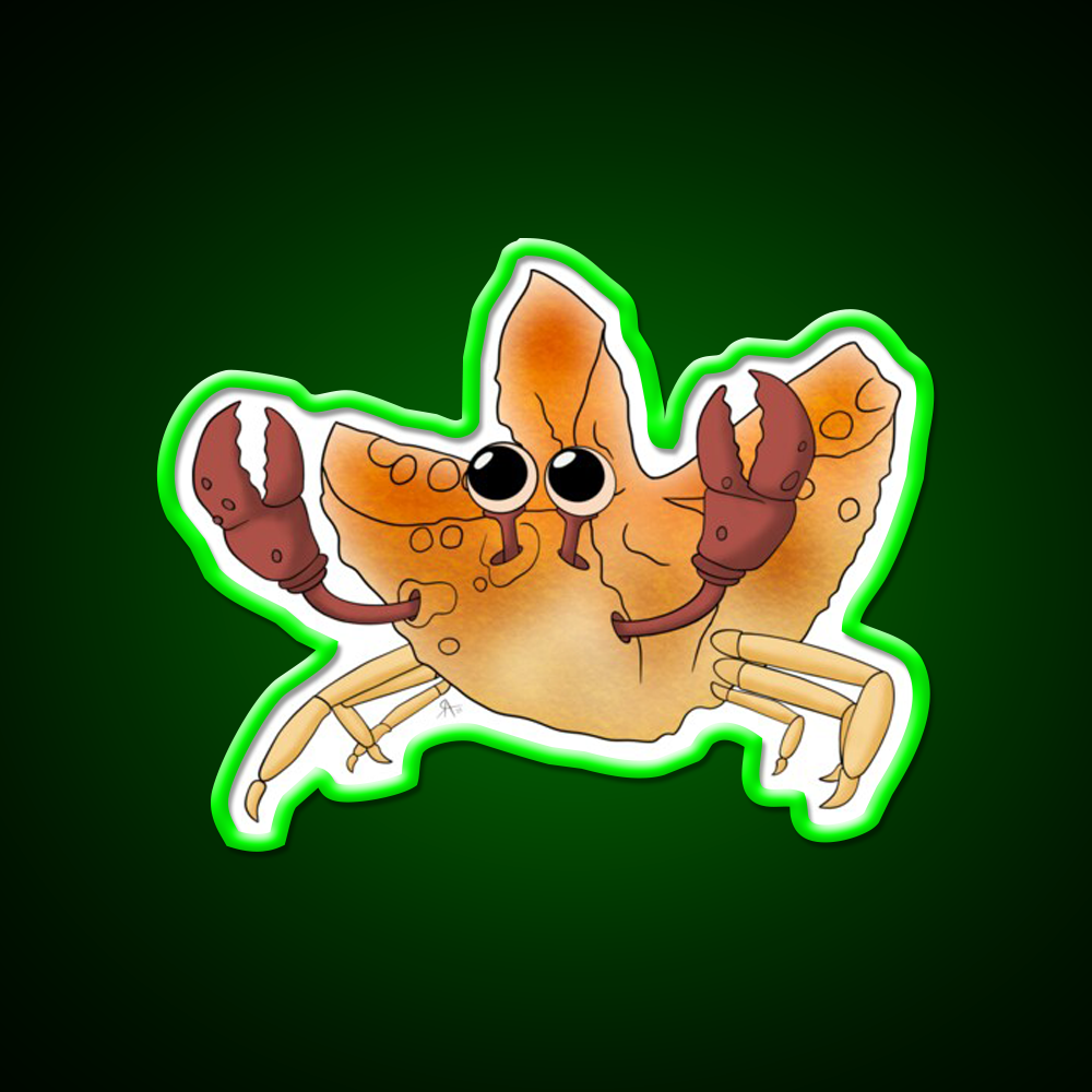 Crab Rangoon Led Neon Sign Chinese Food Wall Decor Rgb Color