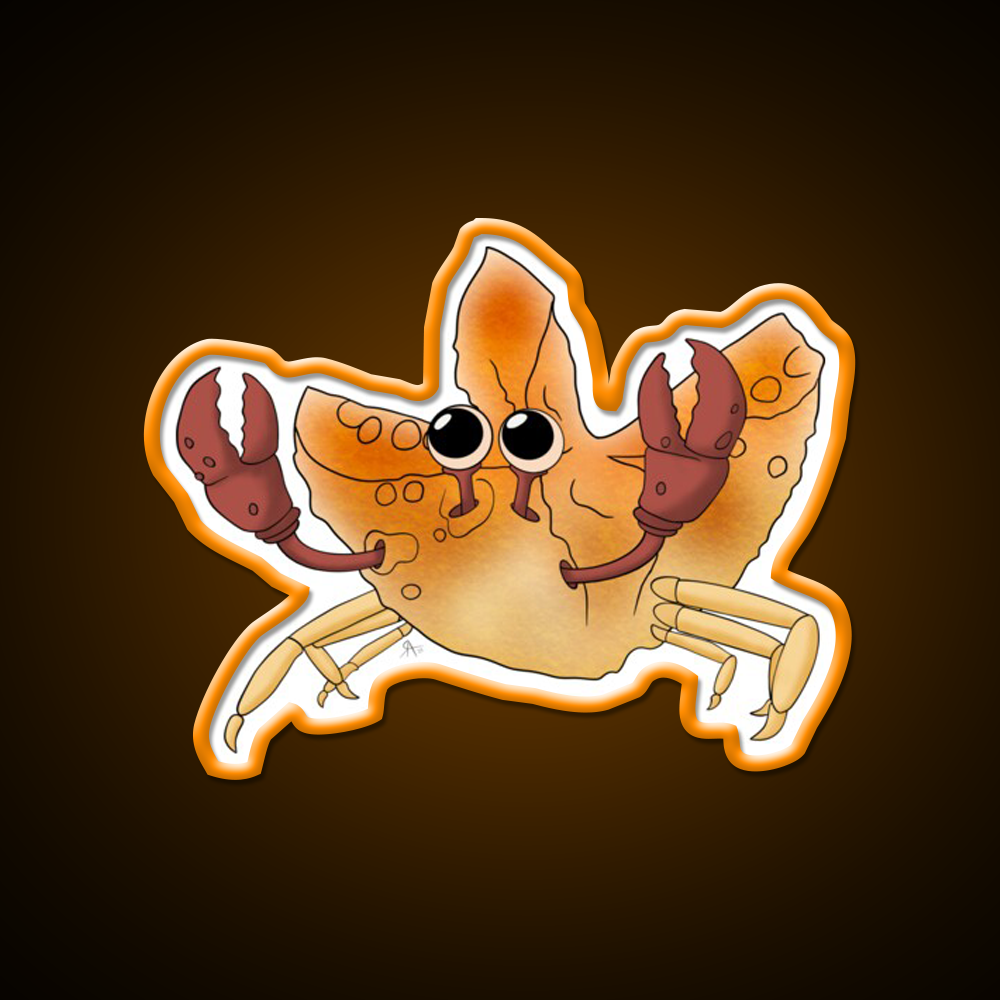 Crab Rangoon Led Neon Sign Chinese Food Wall Decor Rgb Color