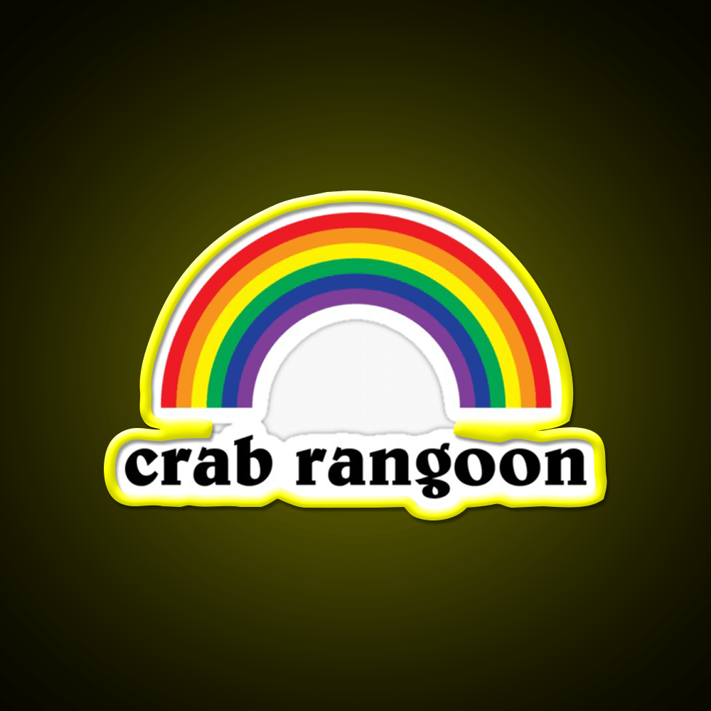 Crab Rangoon Shirt With Rainbow Awesome Led Neon Sign Chinese Food Rgb Color - Shineneon