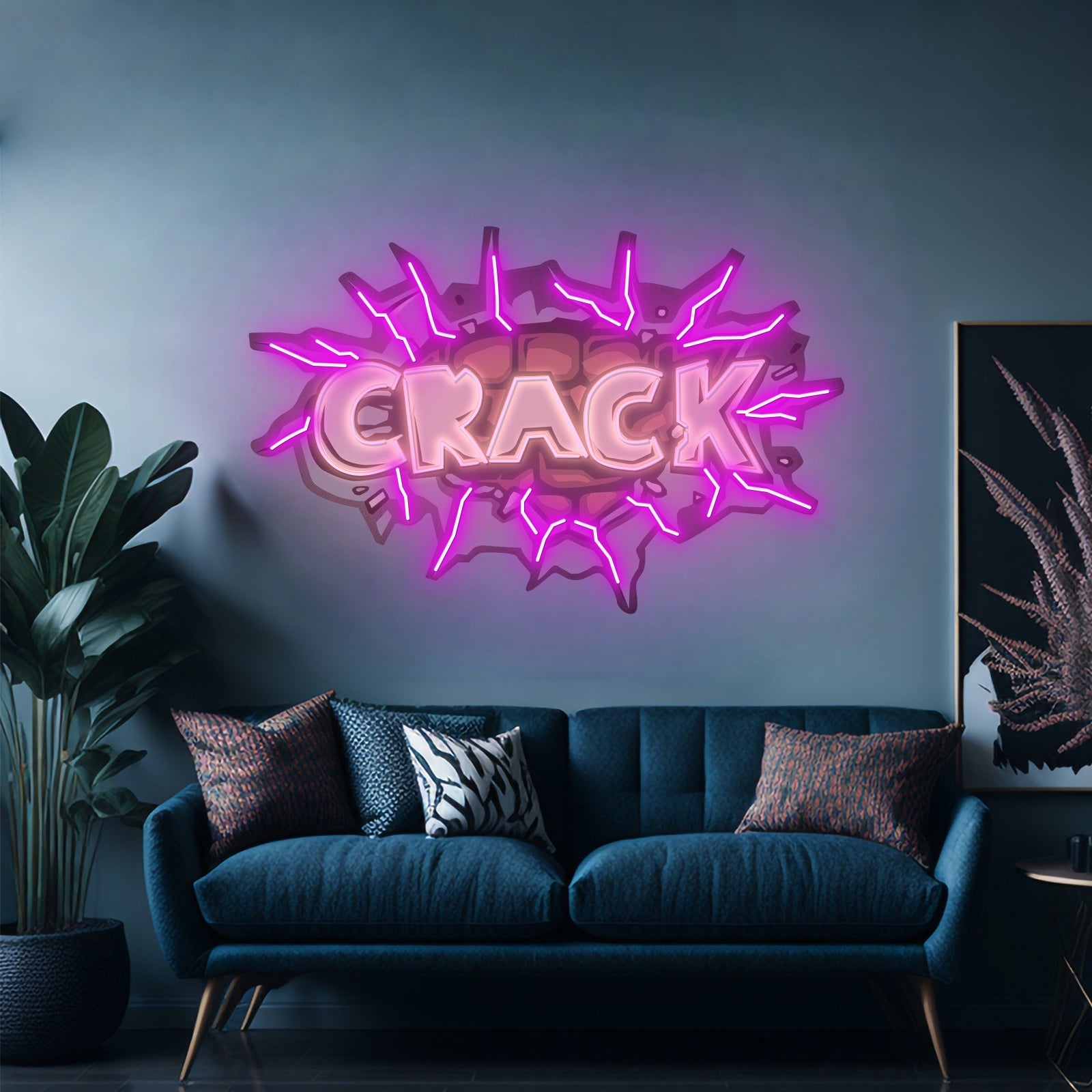 Crack Cool Led Neon Artwork For Sale For Sale - Shineneon