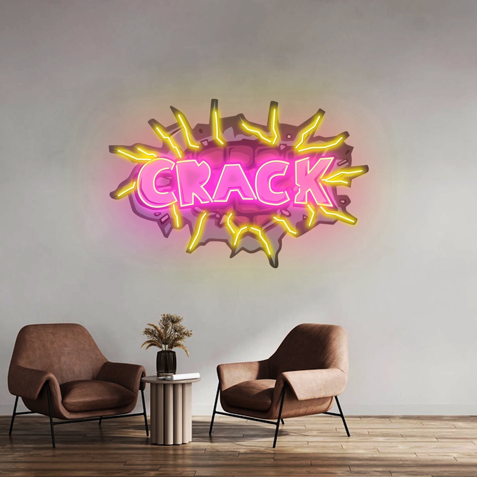 Crack Cool Led Neon Artwork For Sale For Sale - Shineneon