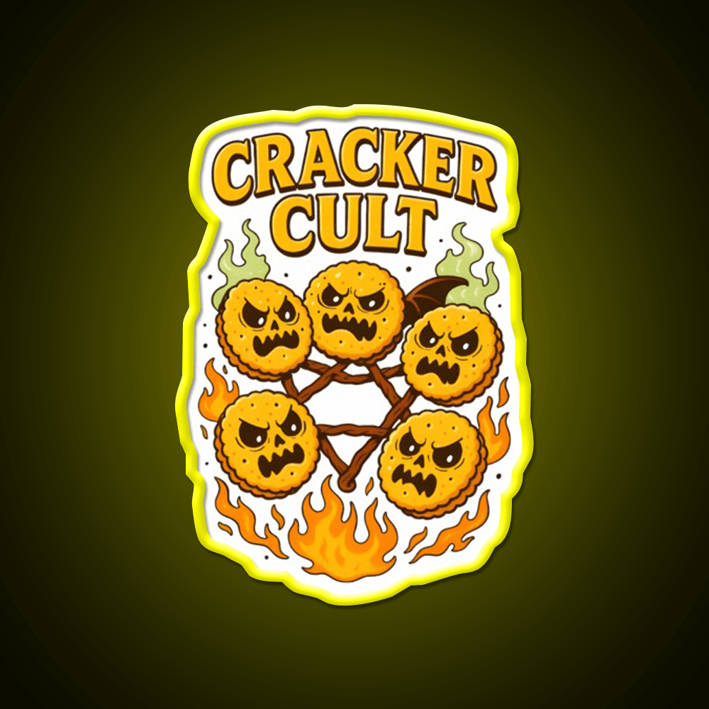 Cracker Cult Join The Snackrifice Snack Food Led Neon Sign Rgb Color - Shineneon