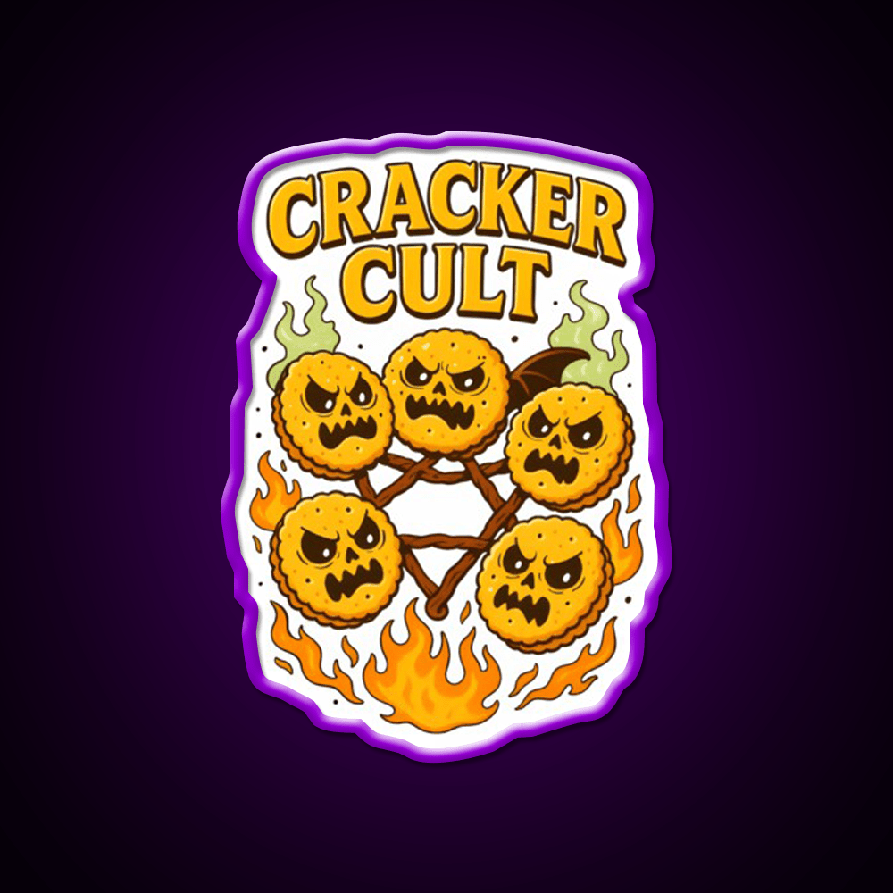 Cracker Cult Join The Snackrifice Snack Food Led Neon Sign Rgb Color - Shineneon