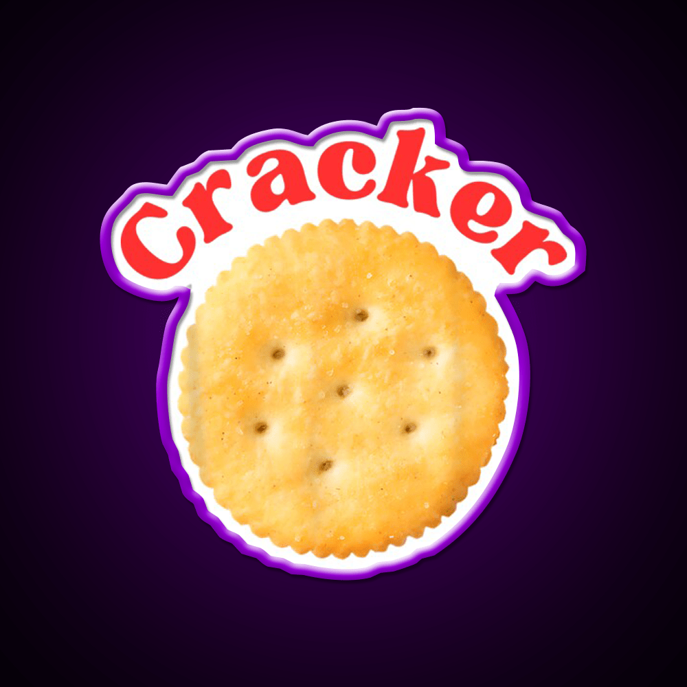 Cracker Snack Vintage Funny Snack Food Led Neon Sign Rgb Color - Shineneon