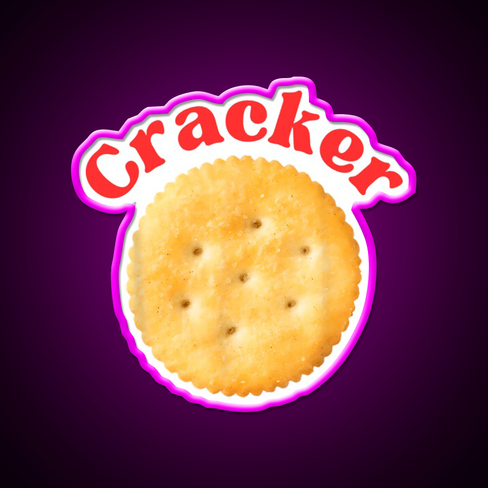 Cracker Snack Vintage Funny Snack Food Led Neon Sign Rgb Color - Shineneon