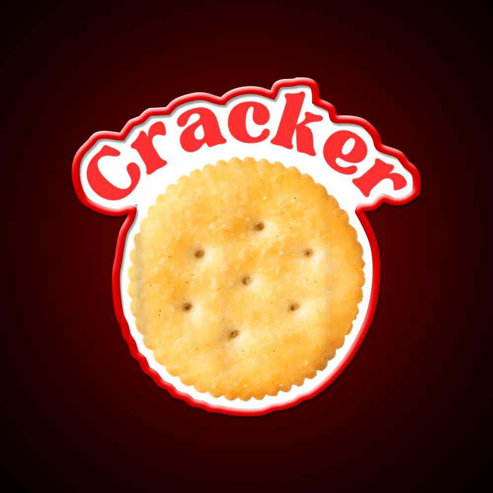 Cracker Snack Vintage Funny Snack Food Led Neon Sign Rgb Color - Shineneon