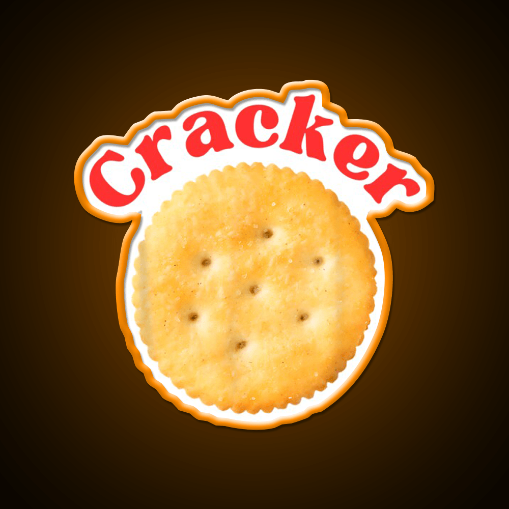 Cracker Snack Vintage Funny Snack Food Led Neon Sign Rgb Color - Shineneon