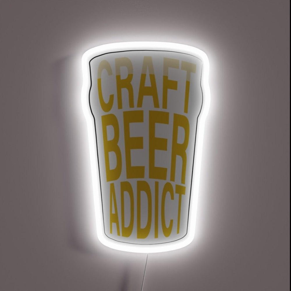 Craft Beer Addict Rgb Led Neon Sign - Shineneon