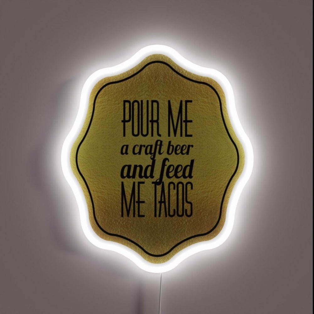 Craft Beer And Tacos Rgb Led Neon Sign - Shineneon