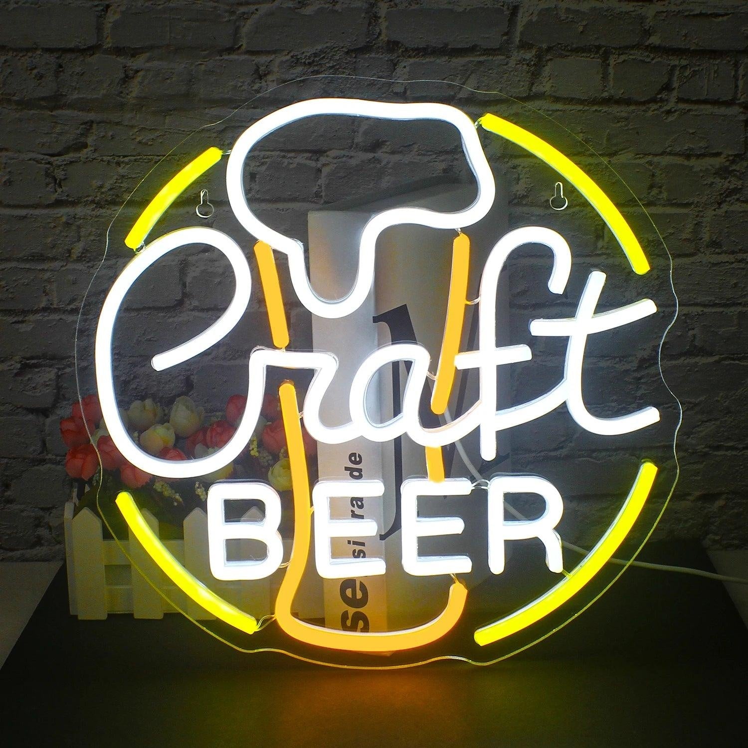 Craft Beer Cartoon Chef Pig With Flame Led Neon Sign For Bar Restaurant Decor | Shineneon
