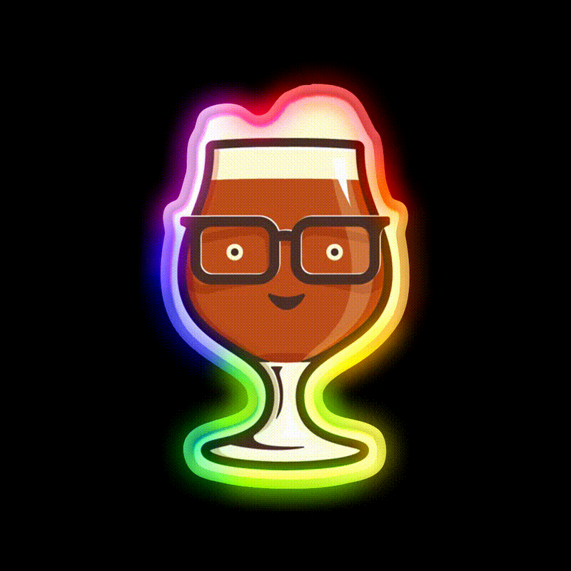 Craft Beer Geek Belgian Dark Beer Bar Decor Led Neon Sign Rgb Color - LED neon sign close-up detail