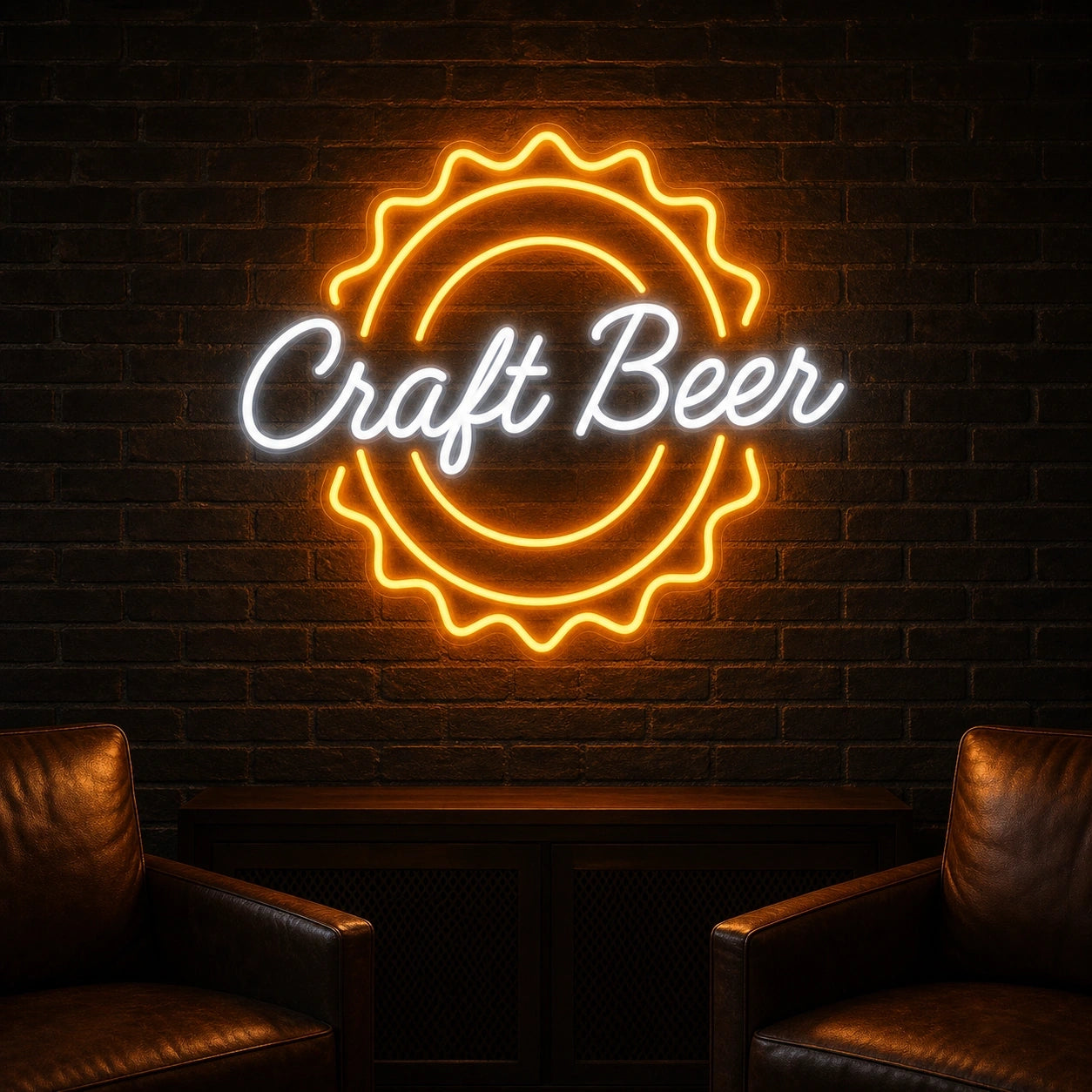 Craft Beer LED Neon Sign Home Garage Wall Decoration real lifestyle scene