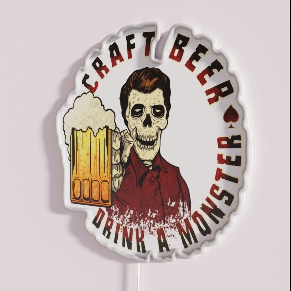 Craft Beer Monster Rgb Led Neon Sign - Shineneon
