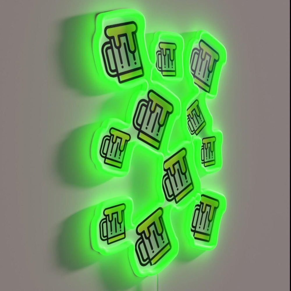 Craft Beer Pattern Funny Gift For A Beer Lover Rgb Led Neon Sign - Shineneon