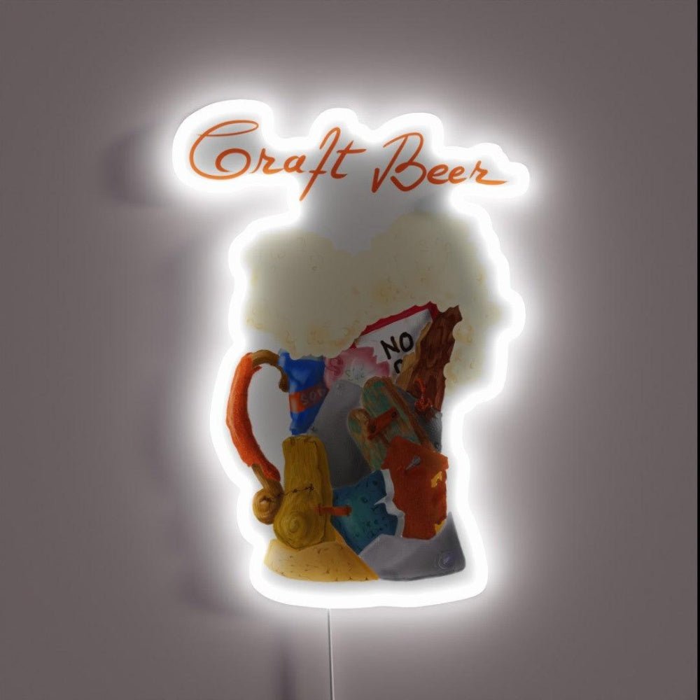 Craft Beer Rgb Led Neon Sign Restaurant Wall Art - Shineneon