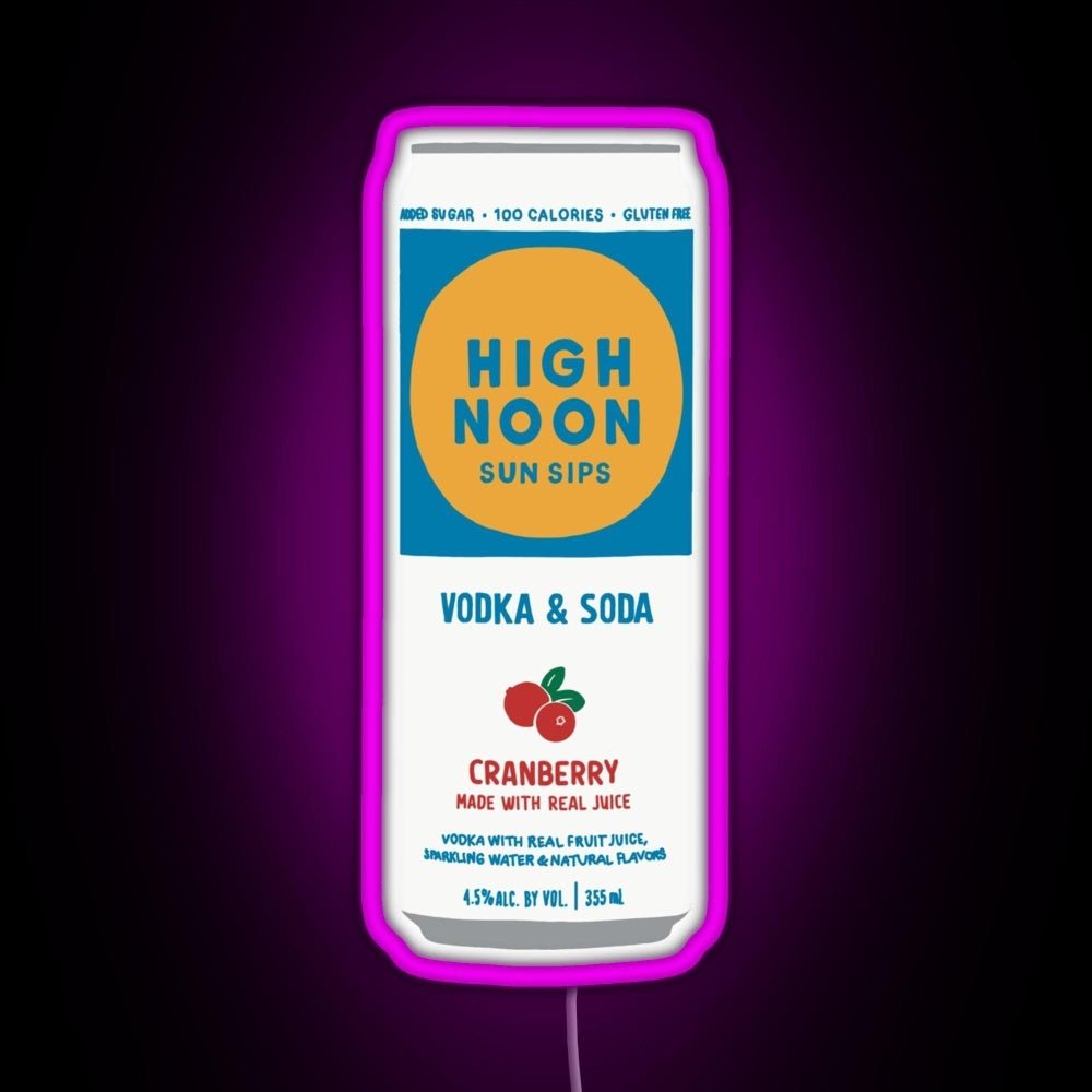 Cranberry High Noon Rgb Led Neon Sign Pop Wall Art - Shineneon