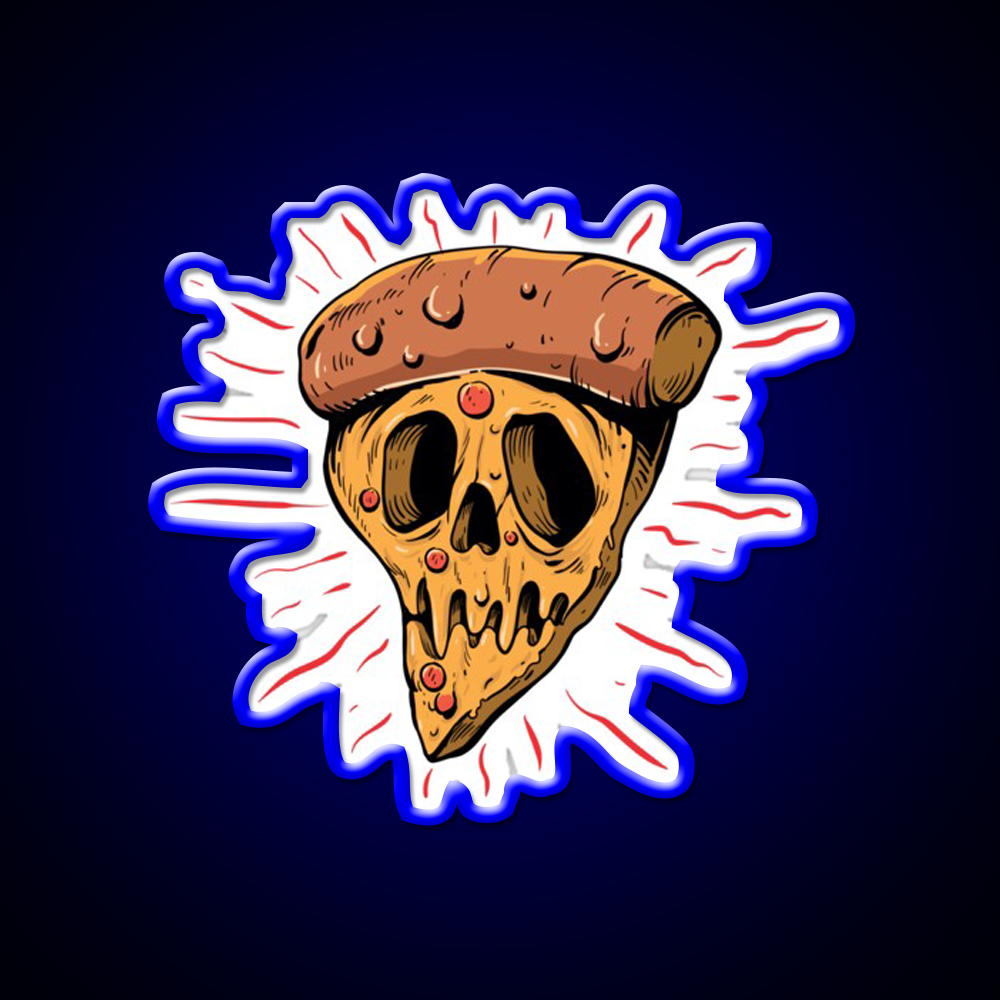 Crane Pizza Fast Food Led Neon Sign For Burger Place Rgb Color